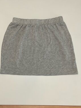 Blue Blush Gray Elastic Waist Mini Skirt